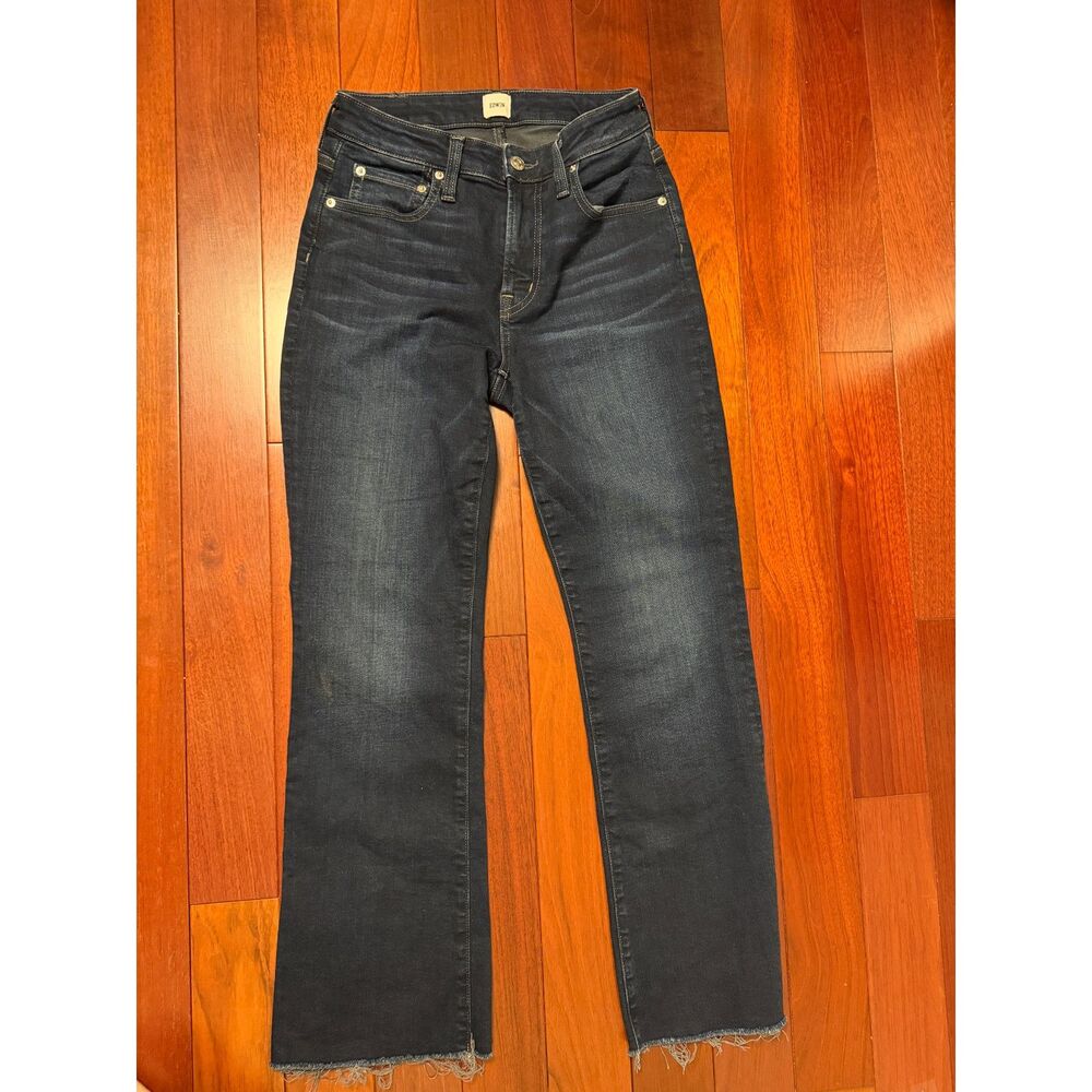 Edwin Lark Ankle Bootcut Jeans Black Raw Hem Women's Size 26